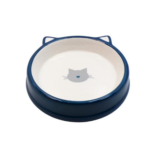 Picture of Bubimex Blue Ceramic Cat Bowl – 200ml Stylish Feeder